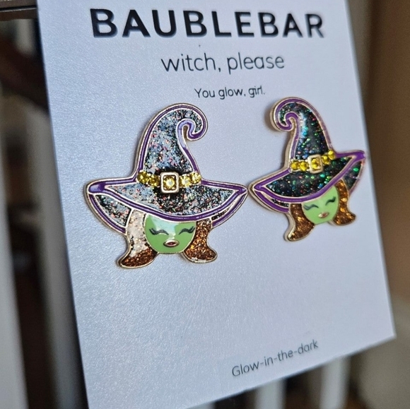 Baublebar Glow in the Dark Witchy Stud Earrings - Picture 4 of 4